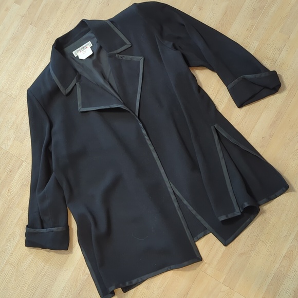YSL black dressy wool open jacket size 44 - Picture 10 of 10